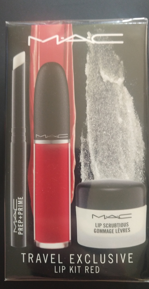 MAC Travel lip kit red. Prep and prime, lip scrub